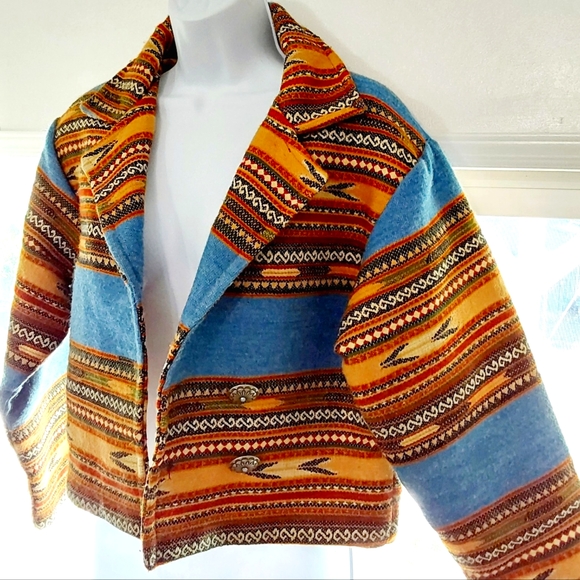 PACO SOLÉR- Rare Paco Solér Womens Medium Vintage Aztec Navajo MultiColor Jacket - Picture 9 of 15